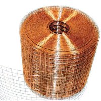 Kobbernet, kobberfarvet trådnet, 30cm x 100 meter